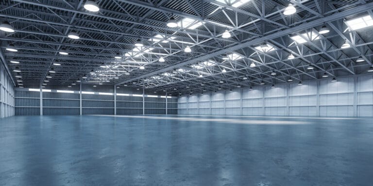 Empty warehouse or storehouse. 3d illustration